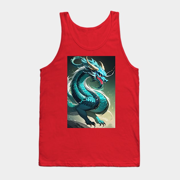 Green serpent dragon Tank Top by Spaceboyishere